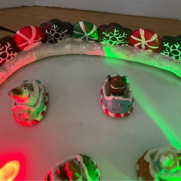 2007 Sweet Dreams Collection Bumper Cars Christmas Village LightS Motion VIDEO - Picture 8 of 14